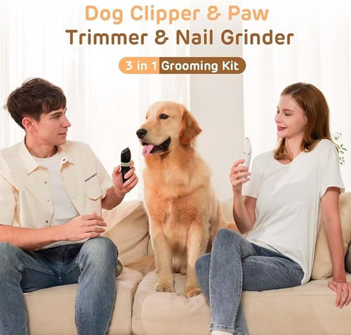 Dog Hair Clippers for Grooming Kit and Dog Paw Trimmer Nail
