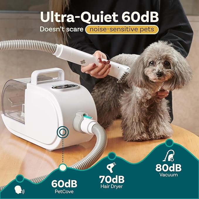 8-in-1 Dog Grooming Kit with Vacuum & Hair Dryer
