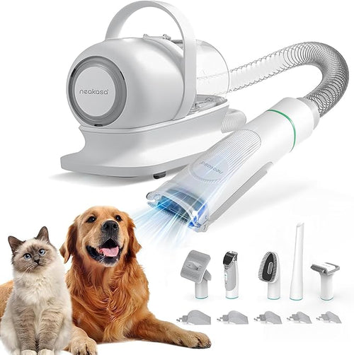Neakasa P1 Pro Pet Grooming Kit with Vacuum – Removes 99% of Pet Hair, Includes Professional Clippers and 5 Grooming Tools for Dogs, Cats, and Other Pets.